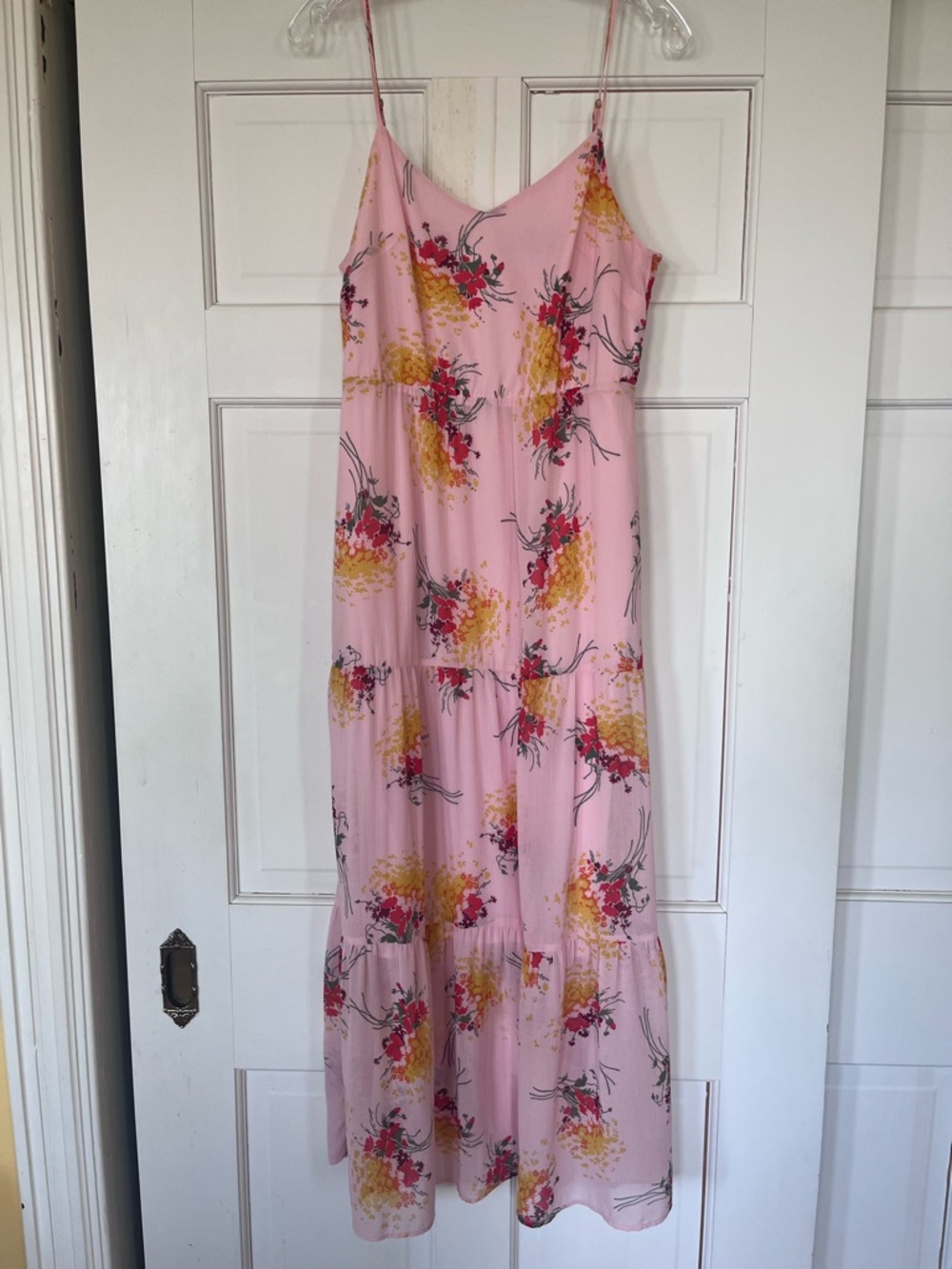 J. Crew Sunburst Bouquet Tiered Maxi Dress